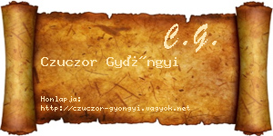 Czuczor Gyöngyi névjegykártya