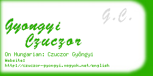 gyongyi czuczor business card
